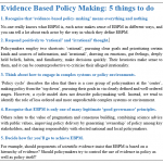 We all want ‘evidence based policy making’ but how do we do it?